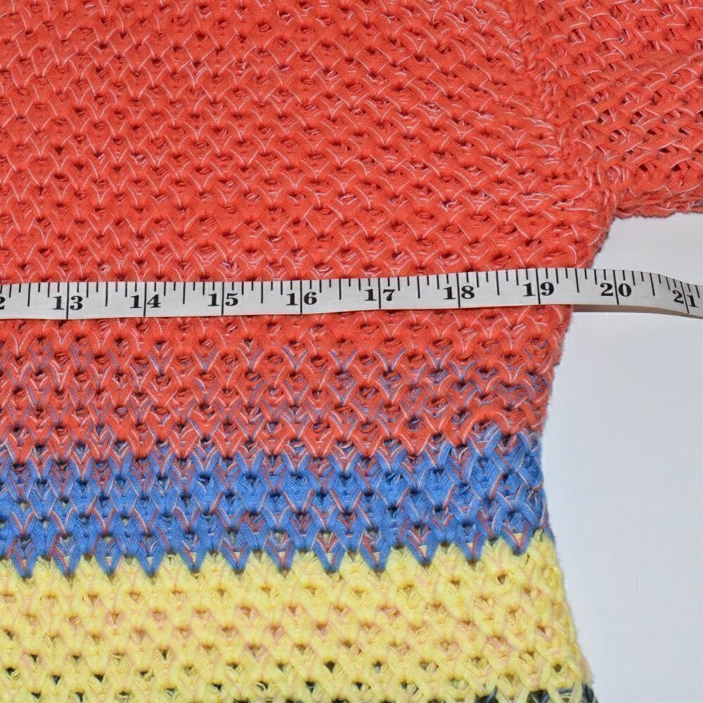 Calson Open Front Cotton Open Weave Cardigan Size… - image 5